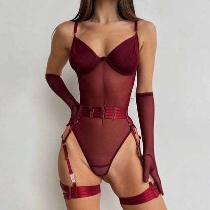 Seksowne body z delikatną siateczką