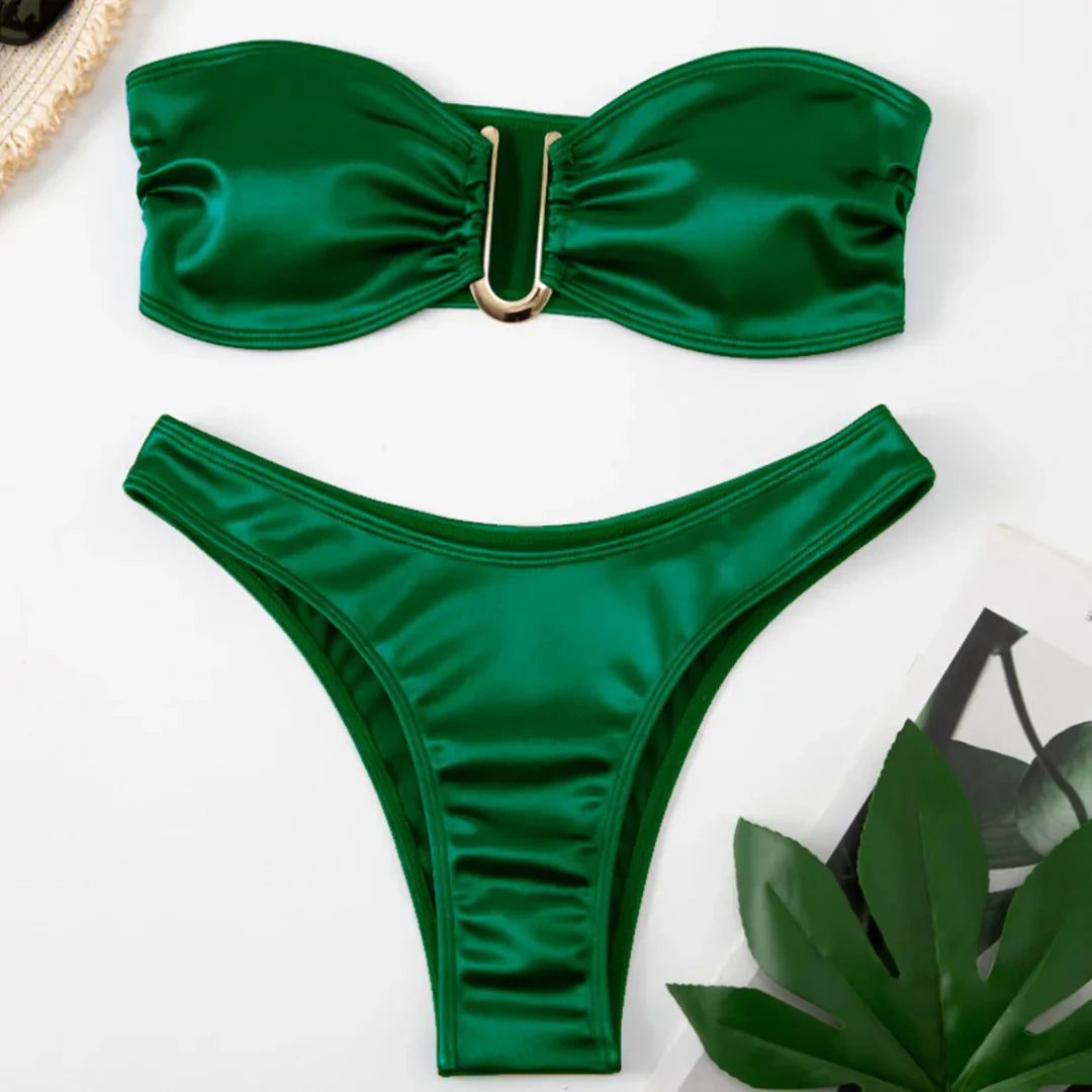 Bikini bez ramiączek z regulowanymi gąbeczkami