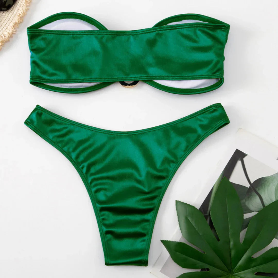 Bikini bez ramiączek z regulowanymi gąbeczkami