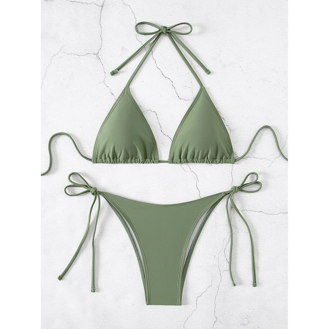 Bikini z regulowanymi trójkątnymi miseczkami