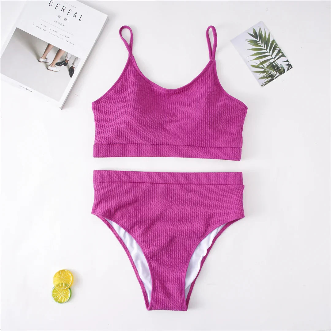 Dwuczęściowy strój kąpielowy plus size z regulowanymi ramiączkami