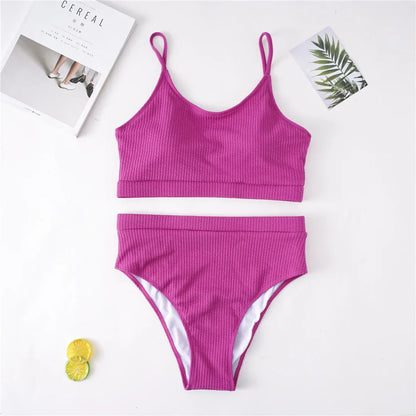 Dwuczęściowy strój kąpielowy plus size z regulowanymi ramiączkami