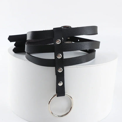 Choker harness z regulowanymi paskami