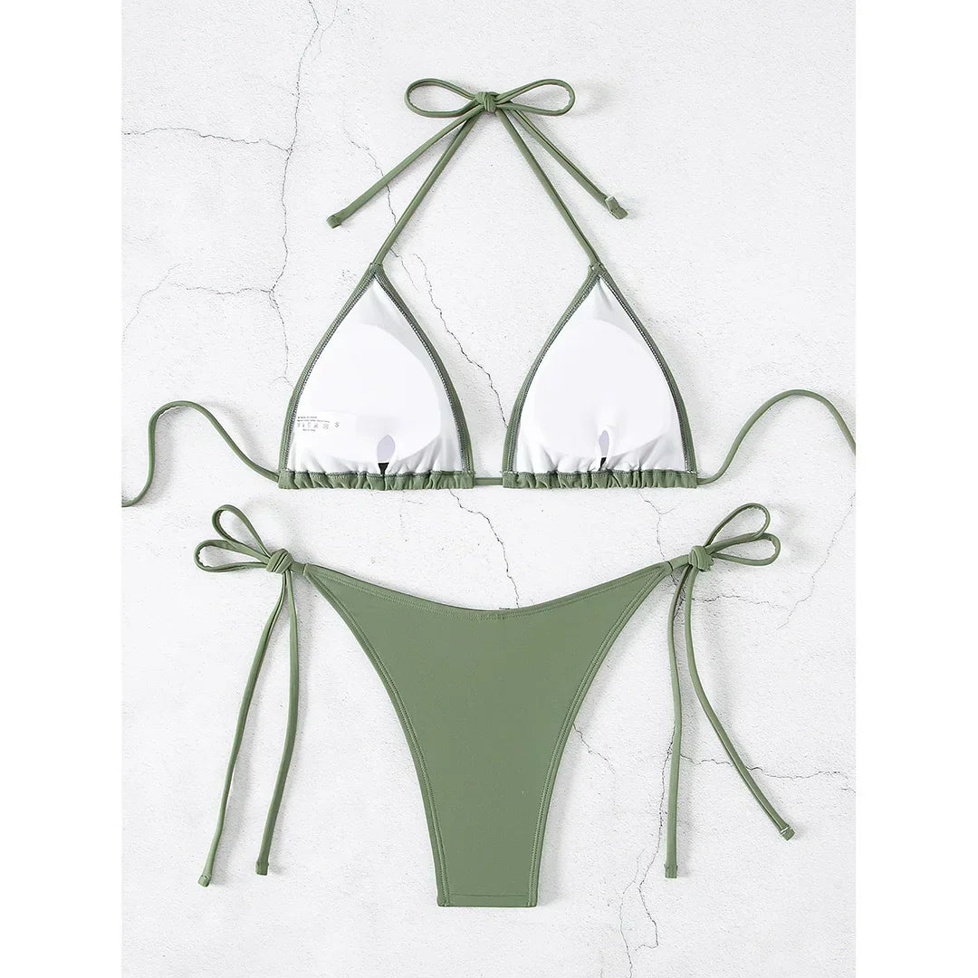 Bikini z regulowanymi trójkątnymi miseczkami