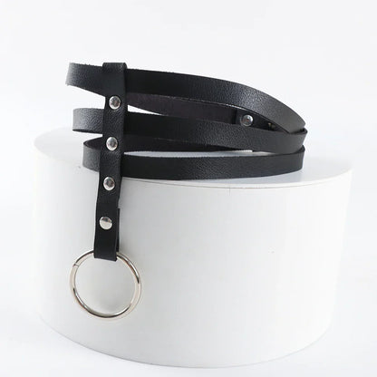 Choker harness z regulowanymi paskami