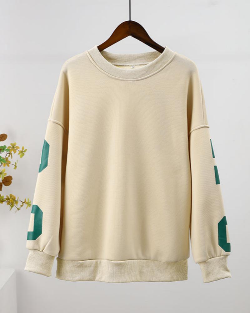 Luźna bluza oversize crewneck