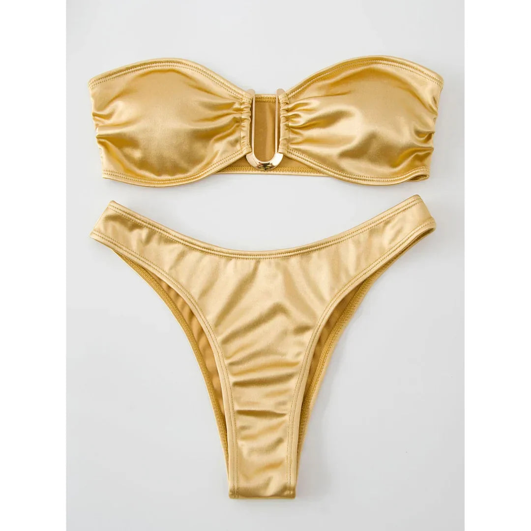 Bikini bez ramiączek z regulowanymi gąbeczkami