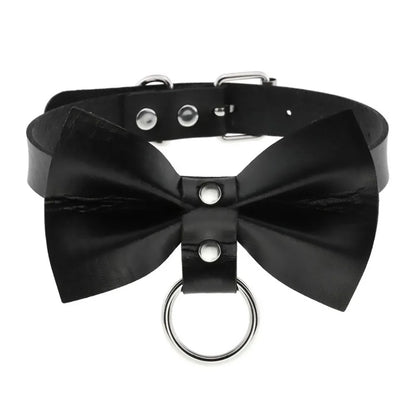 Choker na szyję z ozdobną kokardą