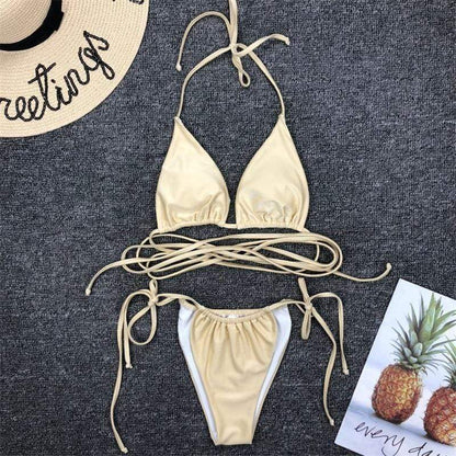Bikini ze sznurkami w nowoczesnym stylu