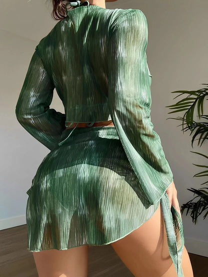 Bikini z wiązaną spódniczką