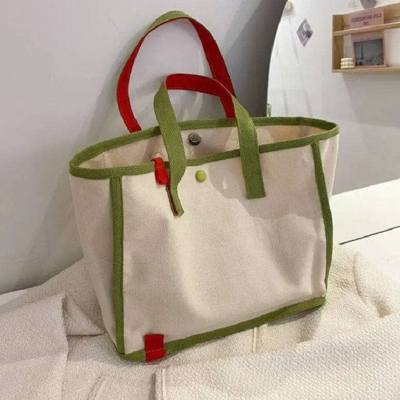Bawełniana torba plażowa - Zielony / Uniwersalny