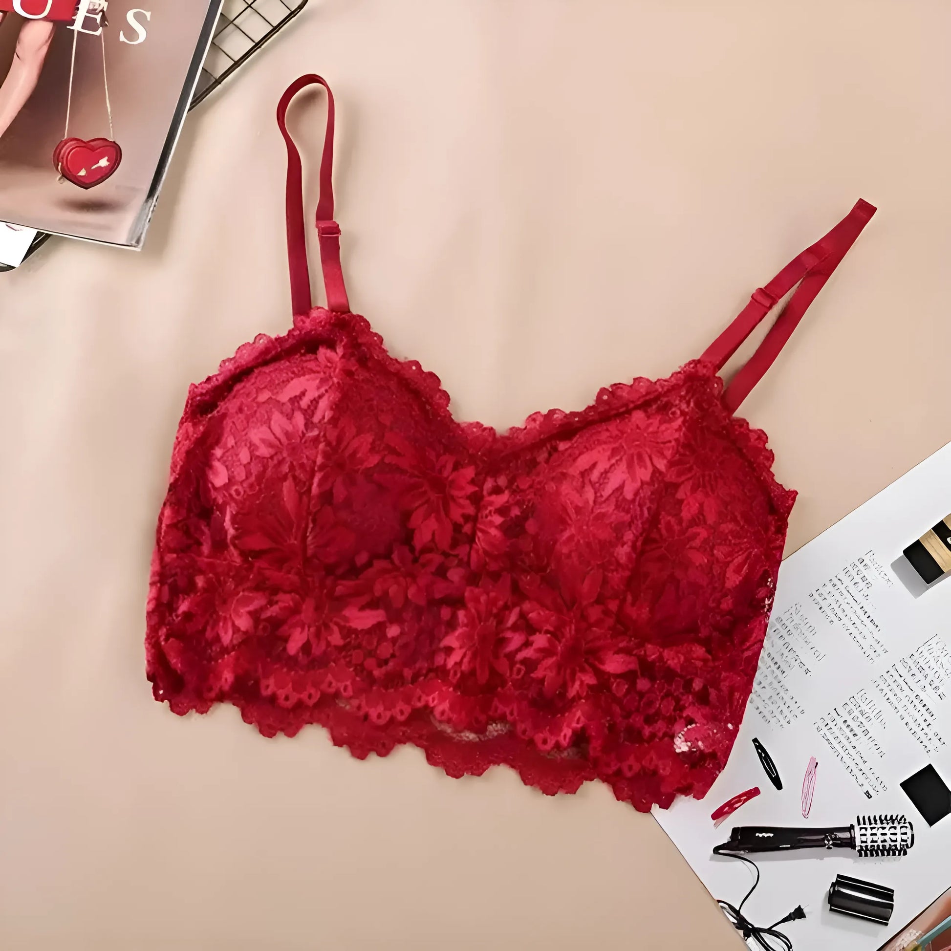  Biustonosz koronkowy bralette w formie topu