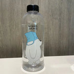 Butelka na wodę z nadrukiem misia - Biały / 1000ml