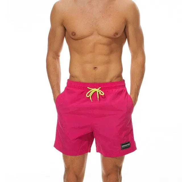 Długie szorty kąpielowe męskie w wielu kolorach - Różowy / S