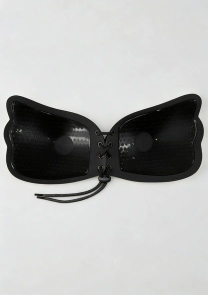 Motylkowy biustonosz samonośny ze ściągaczem