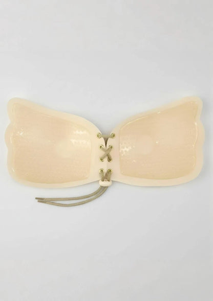 Motylkowy biustonosz samonośny ze ściągaczem