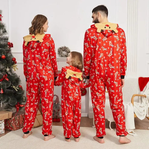 Jednoczęściowa piżama męska ze świątecznym motywem