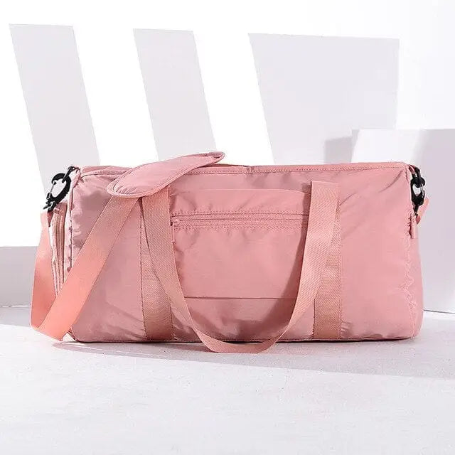 Jednokolorowa klasyczna torba sportowa - Różowy /