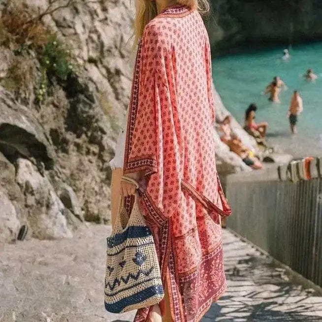 Kimono plażowe w stylu vintage