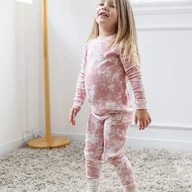 Klasyczna piżama dziecięca - Różowy / 80cm