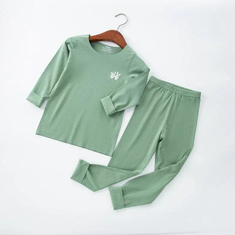 Klasyczna piżama dziecięca - Zielony / 105cm