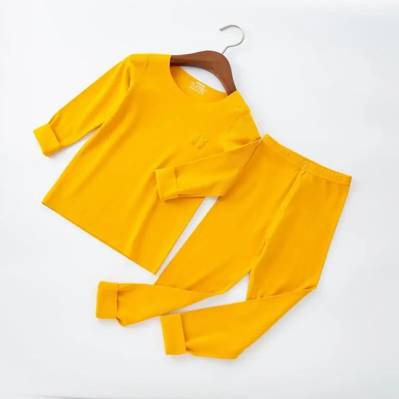 Klasyczna piżama dziecięca - Żółty / 105cm