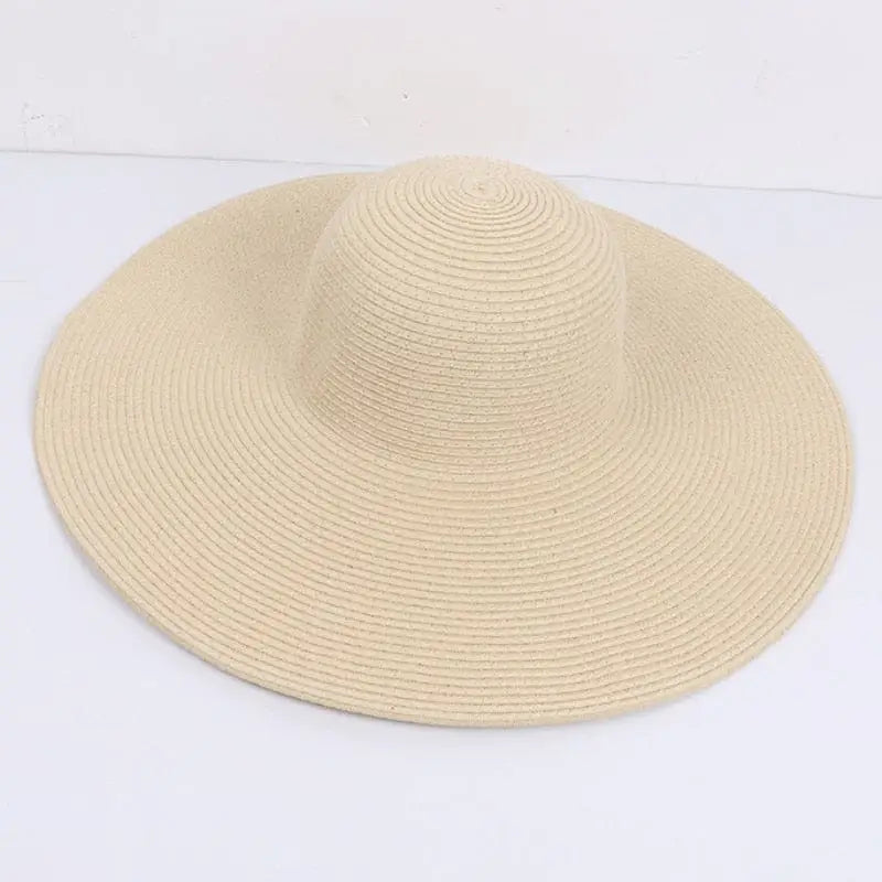 Klasyczny kapelusz plażowy - Beżowy / Uniwersalny