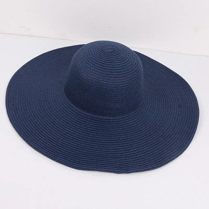 Klasyczny kapelusz plażowy - Granatowy / Uniwersalny