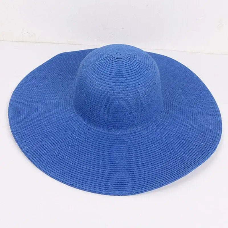 Klasyczny kapelusz plażowy - Niebieski / Uniwersalny
