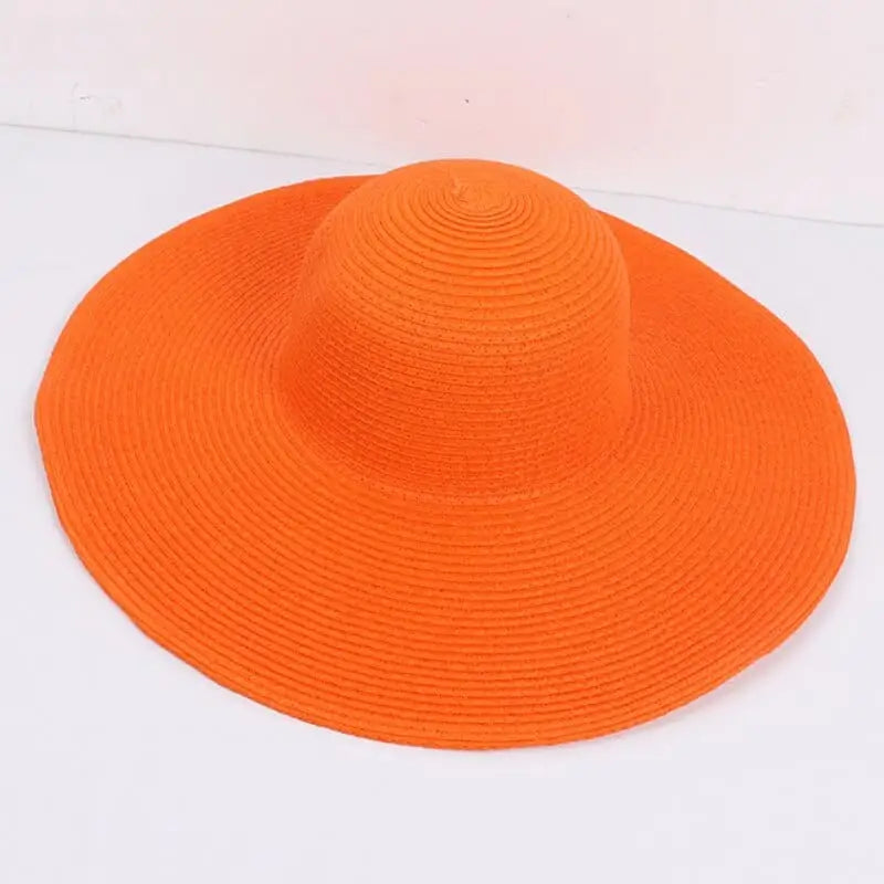 Klasyczny kapelusz plażowy - Pomarańczowy / Uniwersalny