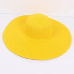 Klasyczny kapelusz plażowy - Żółty / Uniwersalny