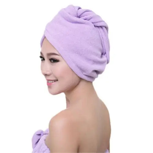 Klasyczny ręcznik na włosy - Fioletowy / Uniwersalny