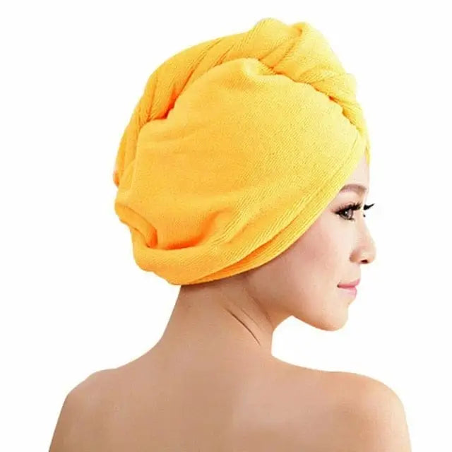 Klasyczny ręcznik na włosy - Żółty / Uniwersalny