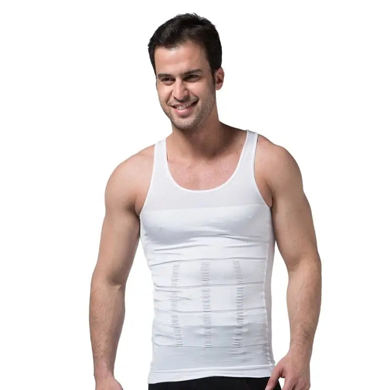 Koszulka wyszczuplająca męska - Biały / S