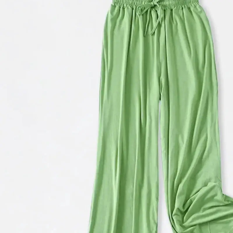 Luźne spodnie do spania - Zielony / S