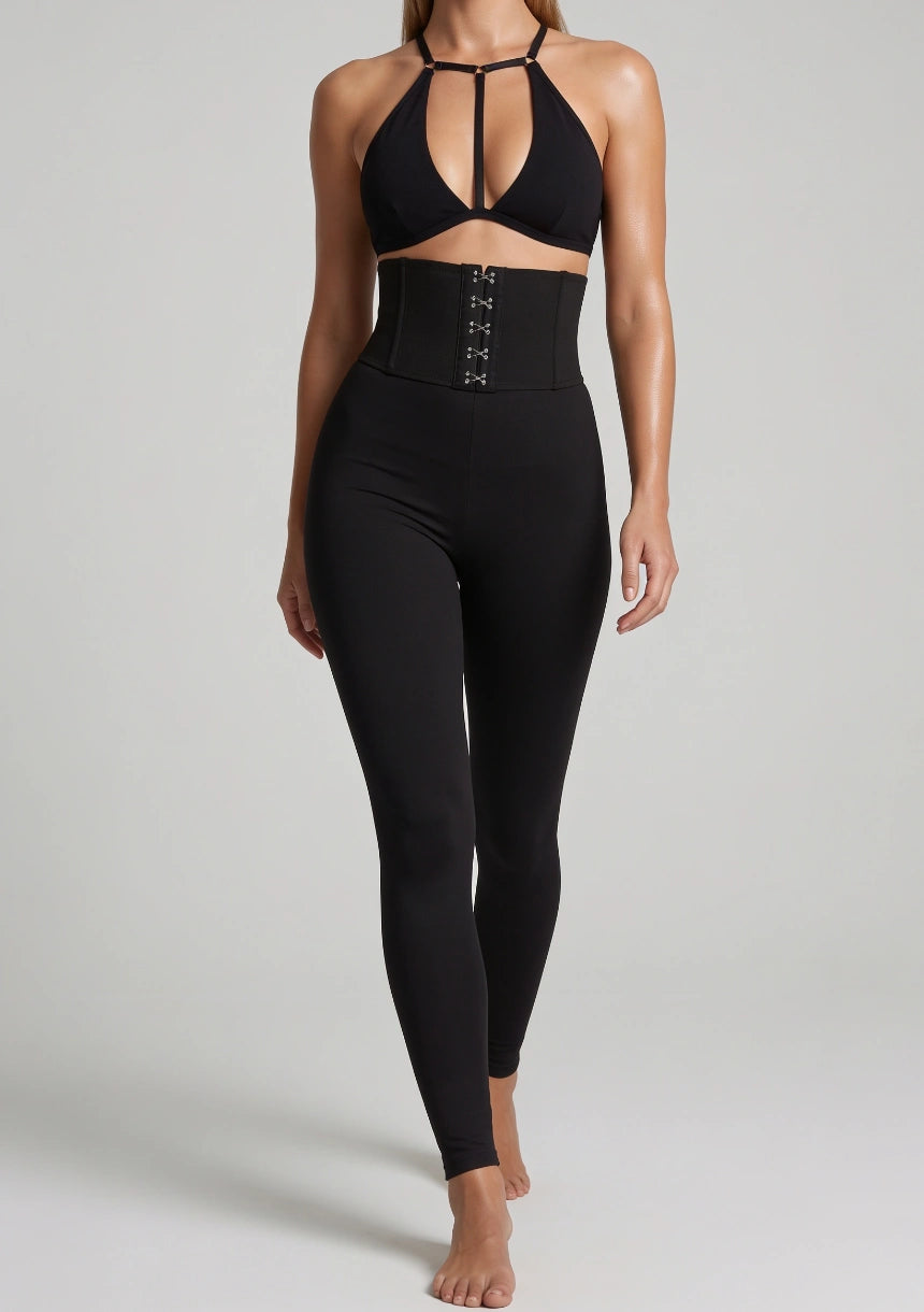 Legginsy sportowe z wysokim stanem