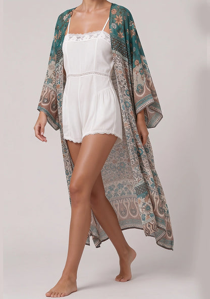 Kimono plażowe we wzory