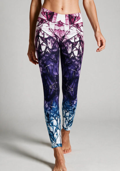 Wzorzyste legginsy sportowe