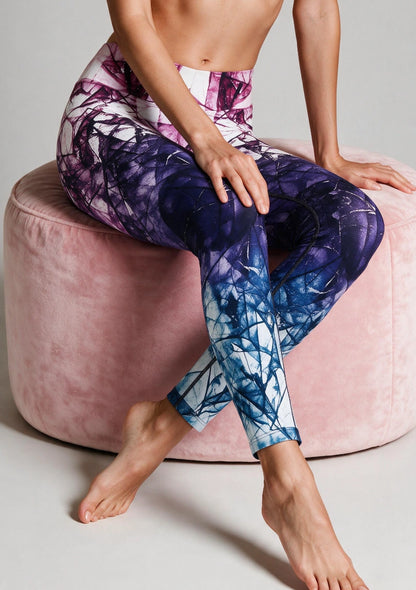 Wzorzyste legginsy sportowe