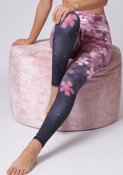 Legginsy sportowe w kwiaty