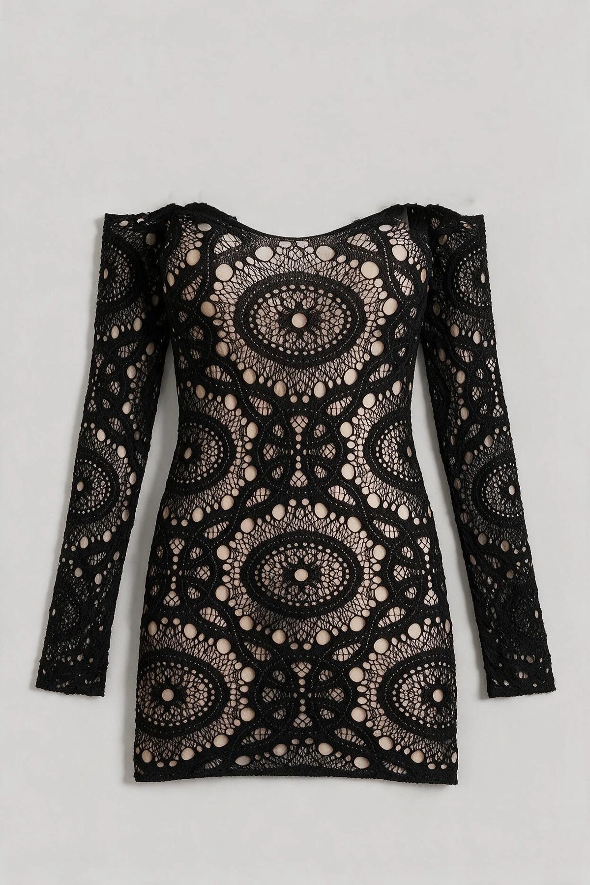 Sukienka bodystocking z odkrytymi ramionami