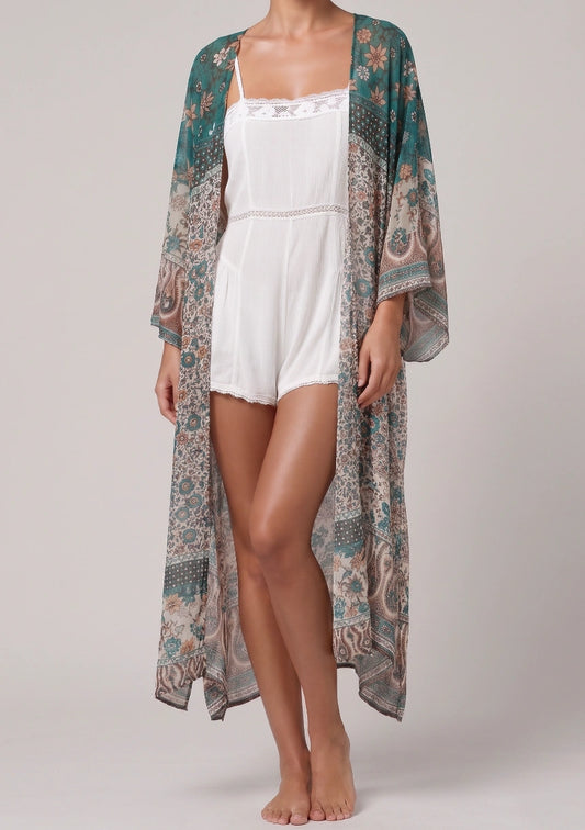 Kimono plażowe we wzory