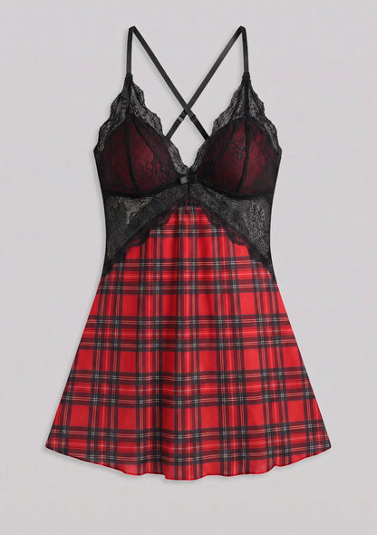 Koszula nocna z koronkową górą
