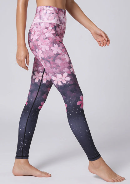 Legginsy sportowe w kwiaty