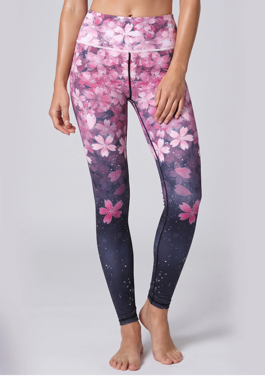Legginsy sportowe w kwiaty