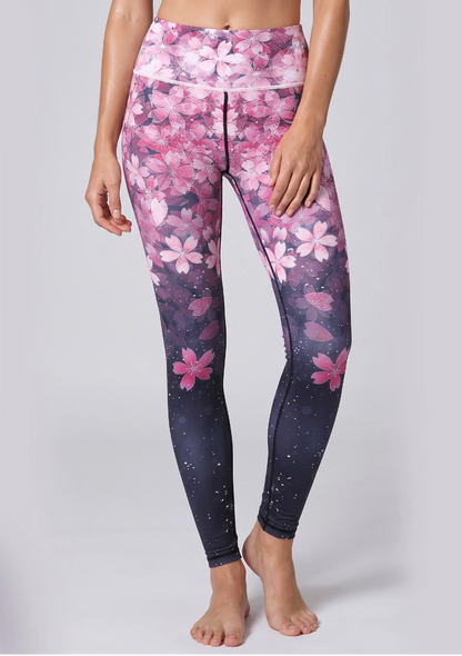 Legginsy sportowe w kwiaty