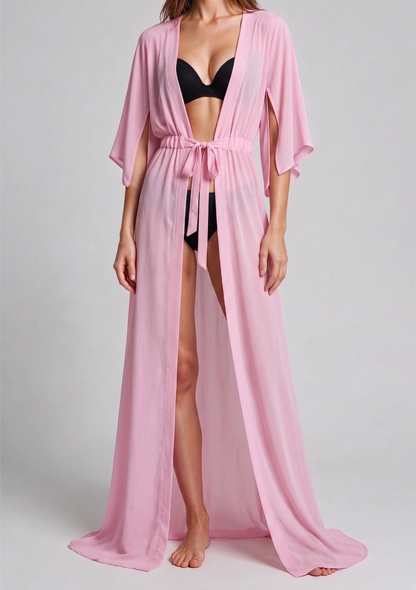 Długie kimono plażowe