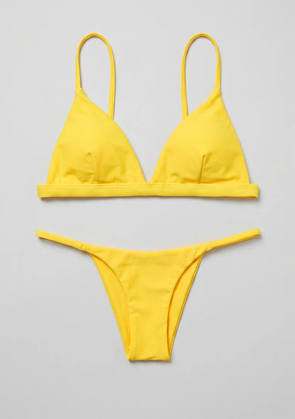 Dwuczęściowy strój kąpielowy bikini z trójkątnymi miseczkami