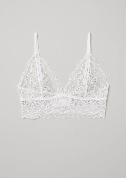 Biustonosz koronkowy bralette na cienkich ramiączkach