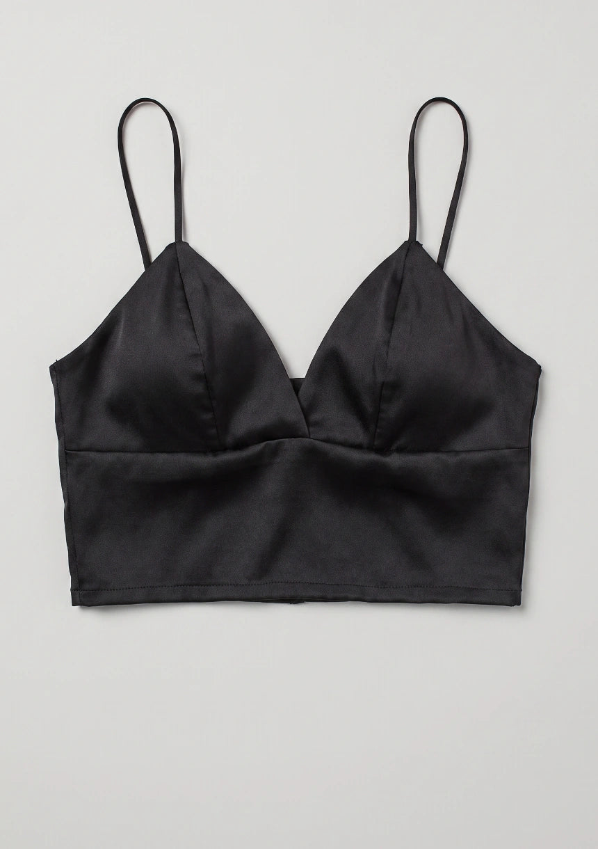 Satynowy biustonosz bralette